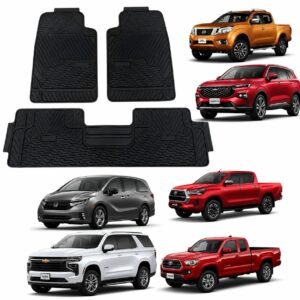 Juego Tapetes 3pz Grande Uso Rudo Auto Camioneta Pick-up Suv