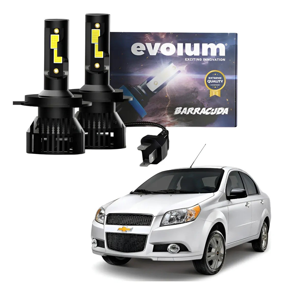 Focos Luz Led Aveo H4 11000lm 2012 2013 2014 2015 2016 2017 H4 Blanco Neutro