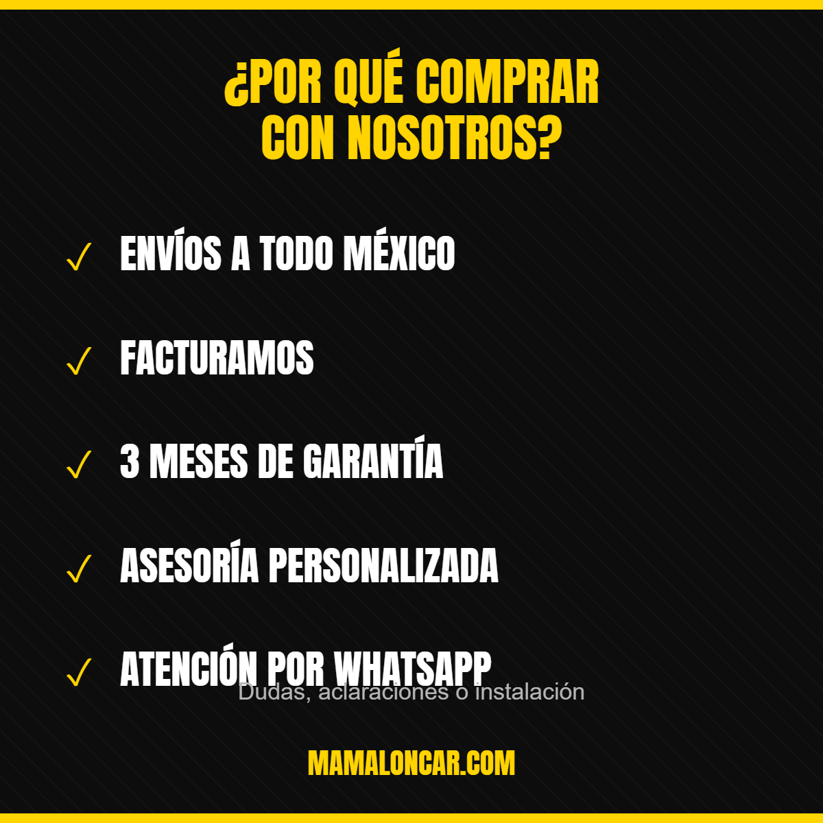 Por que comprar con Mamaloncar