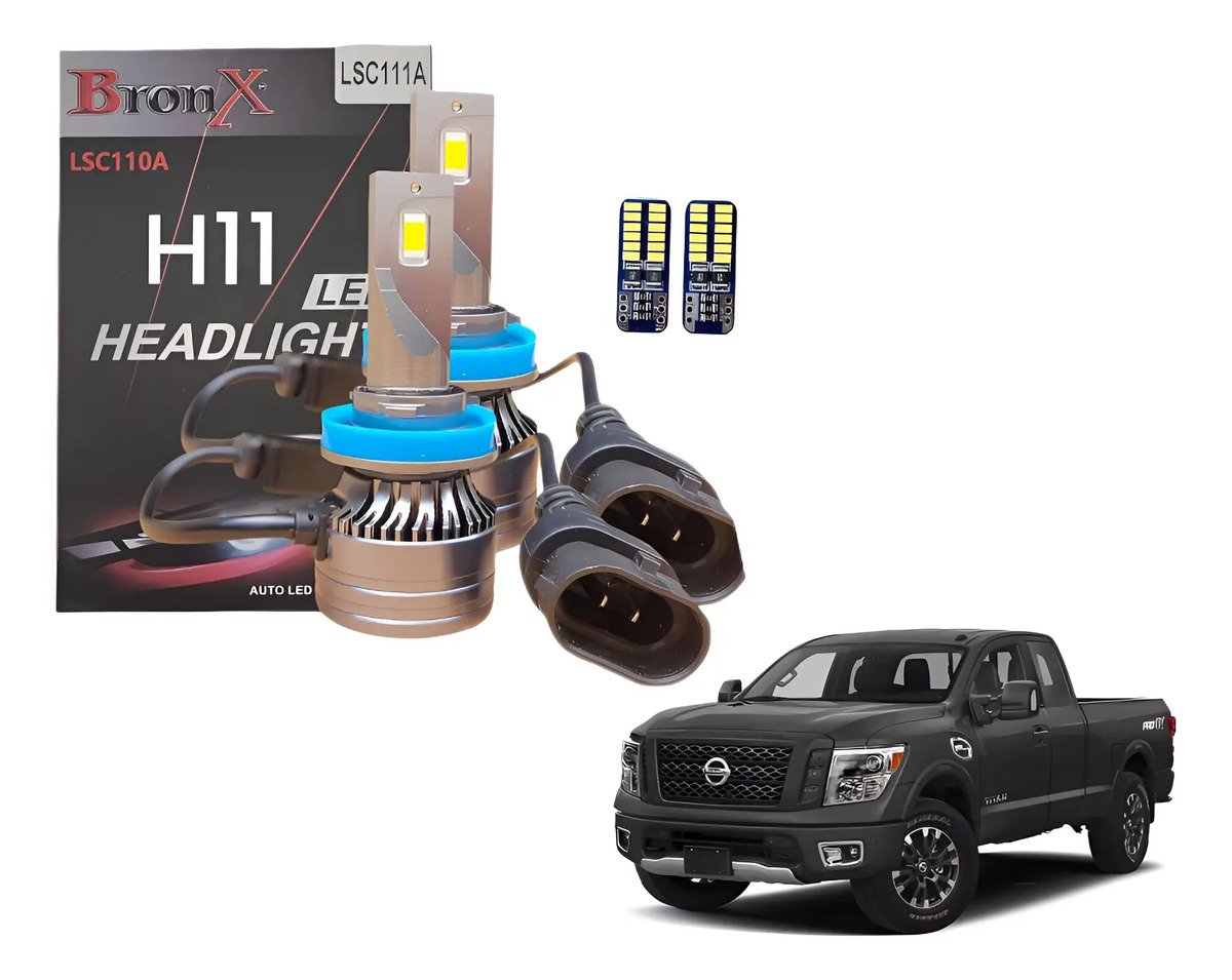 Focos Led H11 Alta O Baja Para Titan 2016 2017 2028 2019
