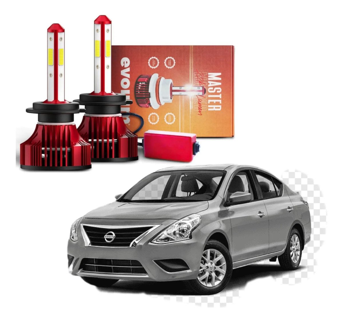 Focos Luz Led Versa H4 Alta Baja 22000lm 2012 2013 A 2018 19
