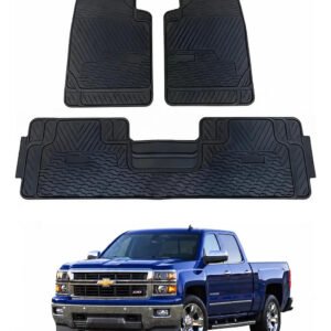 Juego Tapetes 3pz Grande Uso Rudo Para Chevrolet Silverado