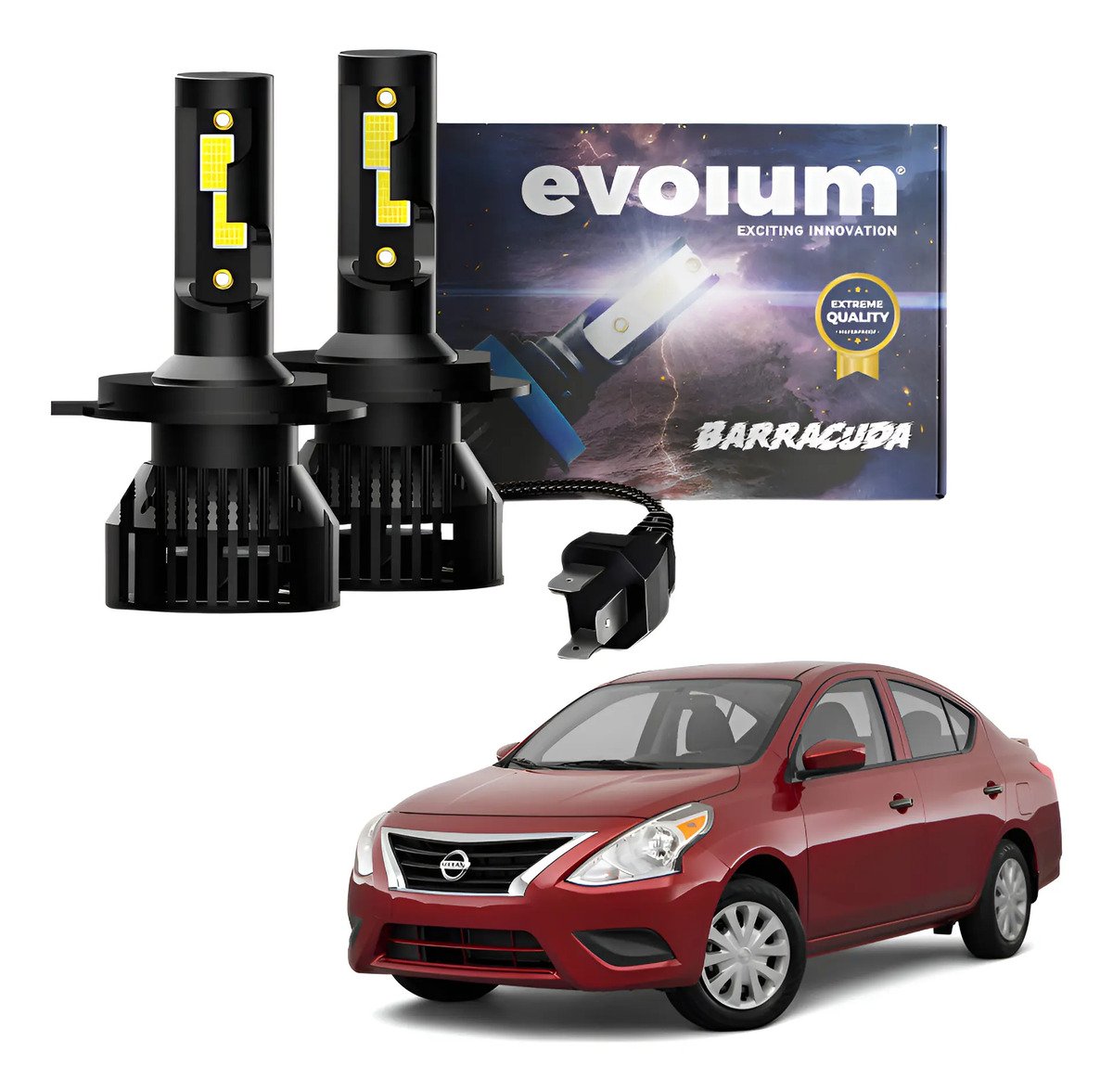 Focos Luz Led Versa H4 Alta Baja 11000lm 2012 A 2017 2018 19