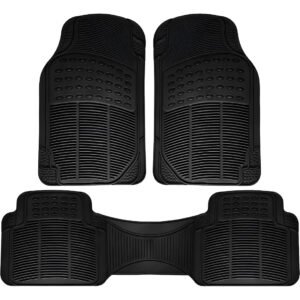 Juego Tapetes Hule Auto Carro Camioneta Uso Rudo 3 Piezas