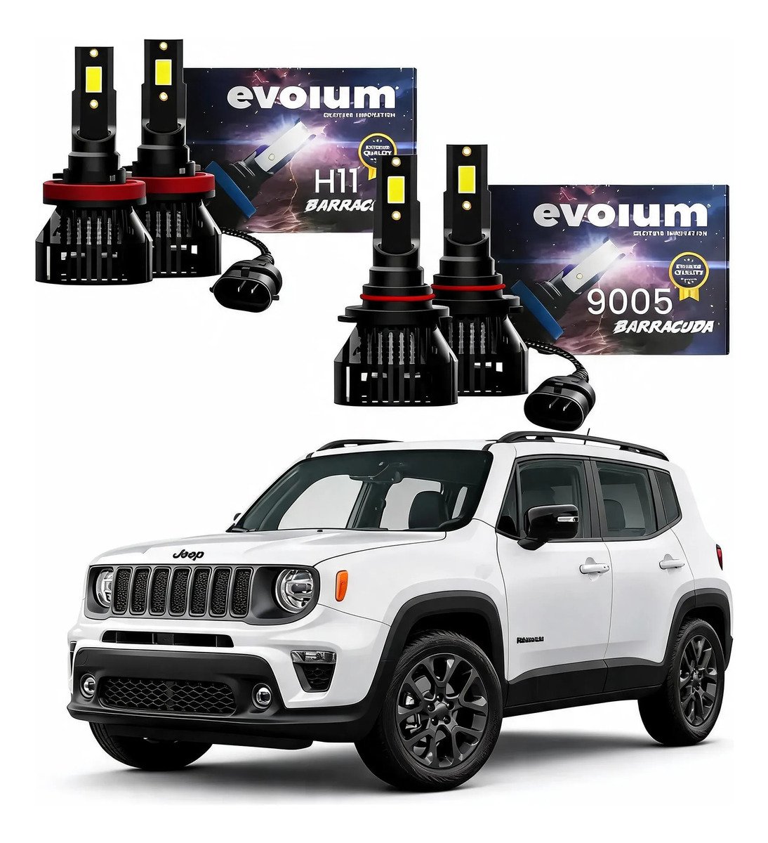 Focos Led Jeep Renegade Alta Y Baja 2015 A 2020 2021 2022 23