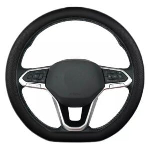 Funda Cubre Volante Elegante De Alta Calidad Negro Forma D