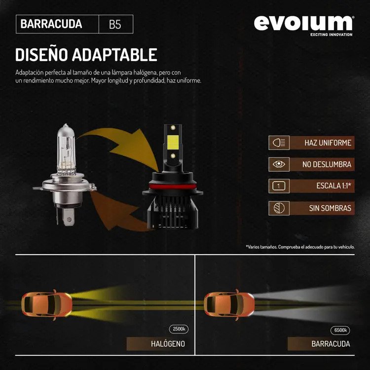 Focos Led 9007 Sentra Alta Baja 2000 2001 2002 2003 11000ml - Imagen 3