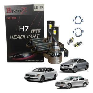 Focos Luz Led H7 Vento Jetta Clasico Jetta Mk6 A6 Canbus