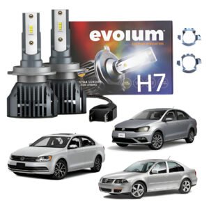 Focos Luz Led H7 Vento Jetta Clasico Jetta Mk6 A6 14000ml