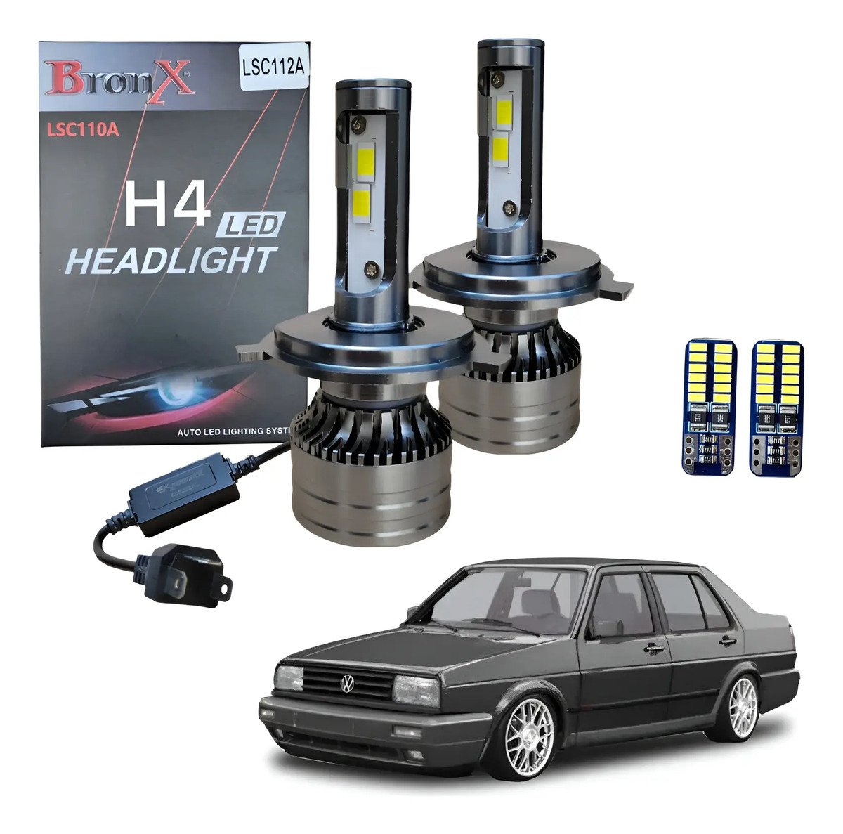 Focos Led Jetta A2 H4 Alta Baj 1987 1988 1989 1990 1991 1992