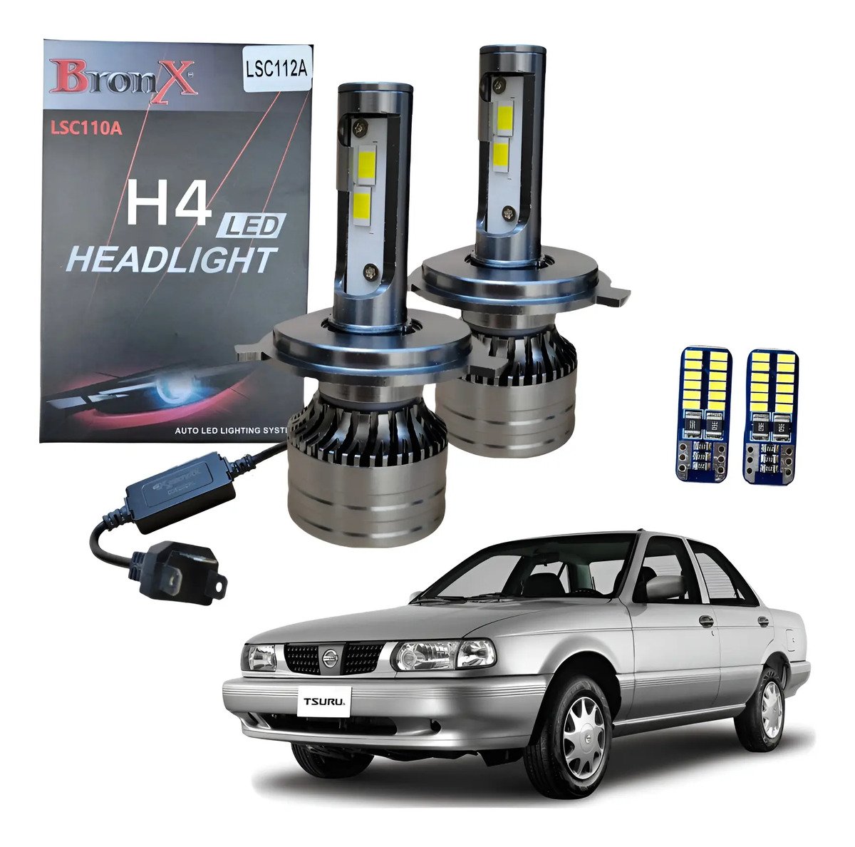 Focos Luz Led H4 Tsuru 1998 A 2012 2013 2014 2015 2016 2017