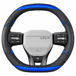 Cubre Volante Doble D Cuadrado Para Kia K4 Azul