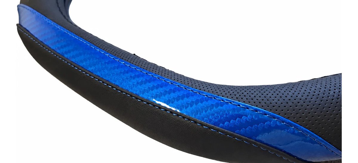 Cubre Volante Doble D Cuadrado Para Kia K4 Azul