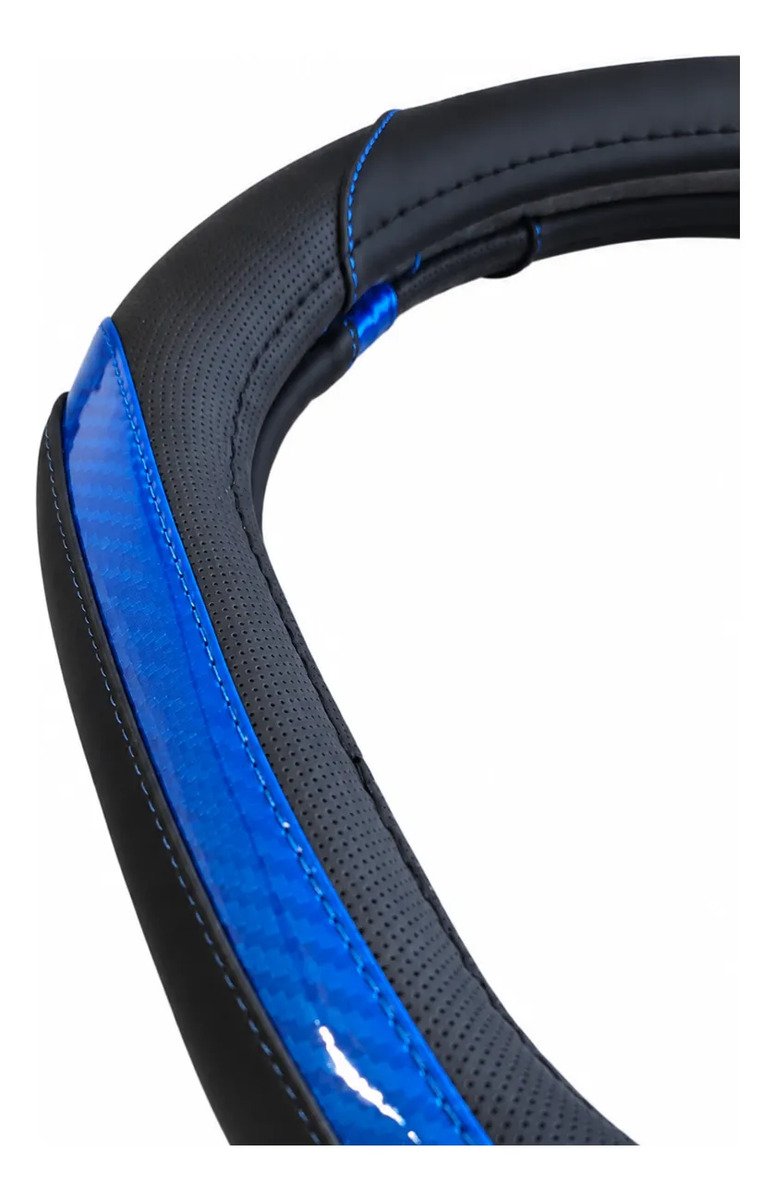Cubre Volante Doble D Cuadrado Para Kia K4 Azul